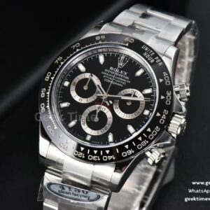 Daytona 116500 Clean CF Black Ceramic Black Dial SS Bracelet A4130