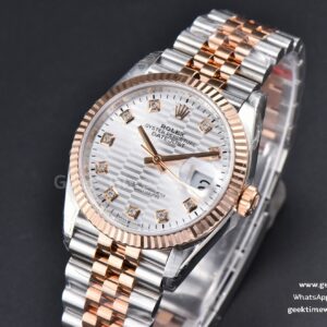 DateJust 36MM RG/SS VSF Silver Motif Dial Diamond Marker Jubilee VS3235