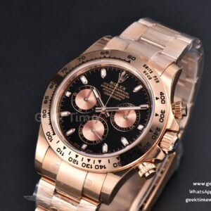 Daytona 116505 RG APSF Black Dial RG Subdial Lume Marker RG Bracelet SH4130