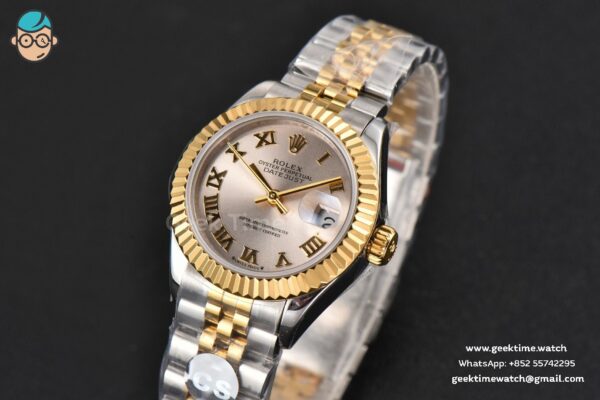 DateJust 28MM Ladies WF YG/SS Silver Dial Roma Marker Jubilee Bracelet A2236