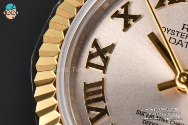DateJust 28MM Ladies WF YG/SS Silver Dial Roma Marker Jubilee Bracelet A2236 - Image 6