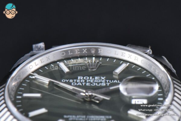 DateJust 36MM 126234 Clean CF Green Plam Dial Jubilee Bracelet VR3235 - Image 8