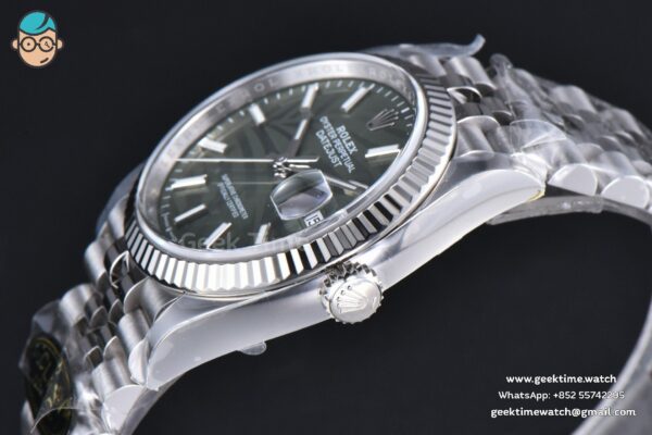 DateJust 36MM 126234 Clean CF Green Plam Dial Jubilee Bracelet VR3235 - Image 9