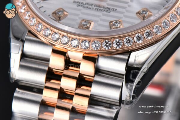 DateJust 36mm 126231 VSF RG/SS Diamond Silver Motif Dial Diamond Marker Jubilee Bracelet VS3235 - Image 10