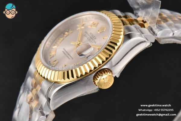 DateJust 28MM Ladies WF YG/SS Silver Dial Roma Marker Jubilee Bracelet A2236 - Image 11