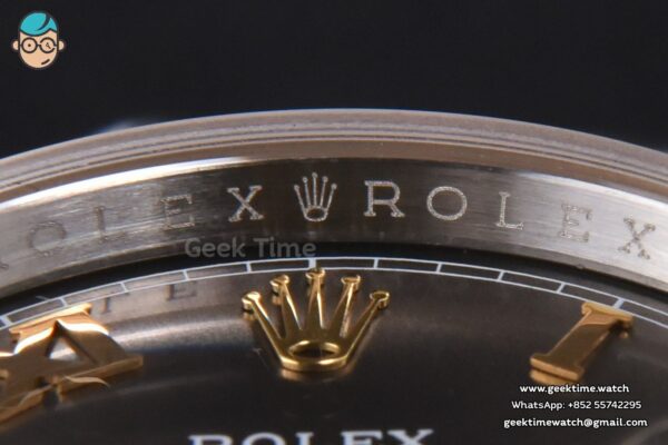 DateJust 36MM 904L YG/SS GMF Fluted Bezel Gray Dial Roma Marker Jubilee Bracelet VR3285 - Image 11