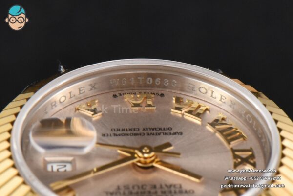 DateJust 28MM Ladies WF YG/SS Silver Dial Roma Marker Jubilee Bracelet A2236 - Image 14