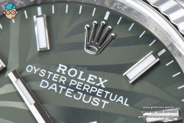 DateJust 36MM 126234 Clean CF Green Plam Dial Jubilee Bracelet VR3235 - Image 15