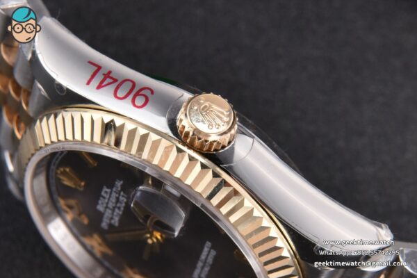 DateJust 36MM 904L YG/SS GMF Fluted Bezel Gray Dial Roma Marker Jubilee Bracelet VR3285 - Image 15