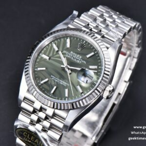 DateJust 36MM 126234 Clean CF Green Plam Dial Jubilee Bracelet VR3235