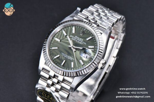 DateJust 36MM 126234 Clean CF Green Plam Dial Jubilee Bracelet VR3235