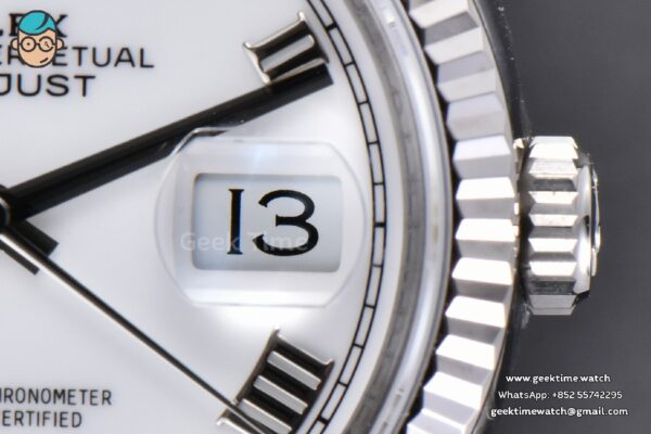 DateJust 36MM 904L VSF White Dial Roma Marker Jubilee VS3235 - Image 11