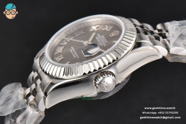 DateJust 28MM Ladies WF Gray Dial Roma Marker Jubilee Bracelet A2236 - Image 21