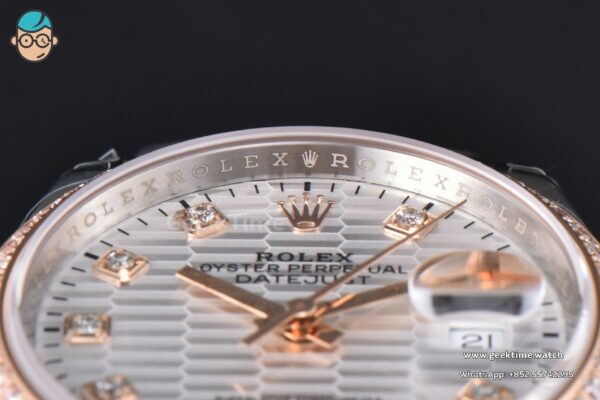 DateJust 36mm 126231 VSF RG/SS Diamond Silver Motif Dial Diamond Marker Jubilee Bracelet VS3235 - Image 11