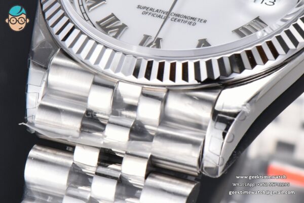 DateJust 36MM 904L VSF White Dial Roma Marker Jubilee VS3235 - Image 12
