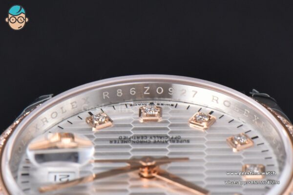 DateJust 36mm 126231 VSF RG/SS Diamond Silver Motif Dial Diamond Marker Jubilee Bracelet VS3235 - Image 12