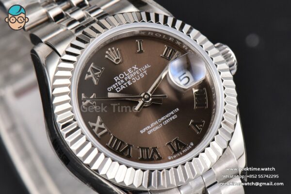 DateJust 28MM Ladies WF Gray Dial Roma Marker Jubilee Bracelet A2236 - Image 23