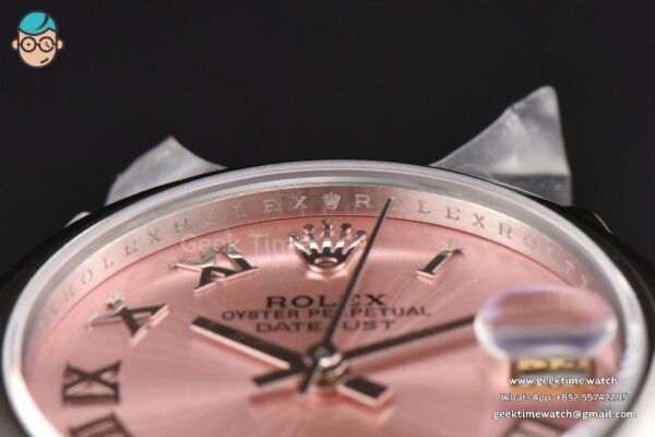 DateJust 31MM Ladies 904L WF Smooth Pink Dial Roma Marker Oyster Bracelet A2671 - Image 12