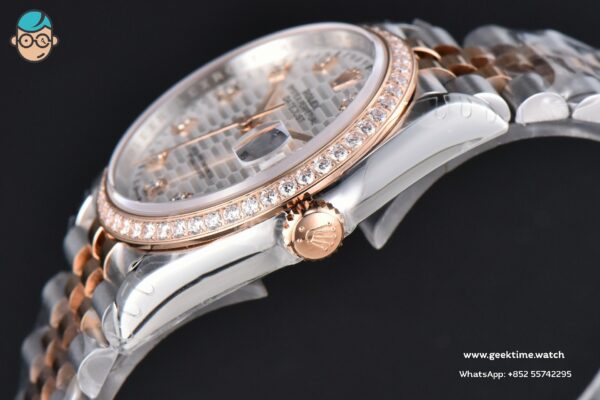 DateJust 36mm 126231 VSF RG/SS Diamond Silver Motif Dial Diamond Marker Jubilee Bracelet VS3235 - Image 13