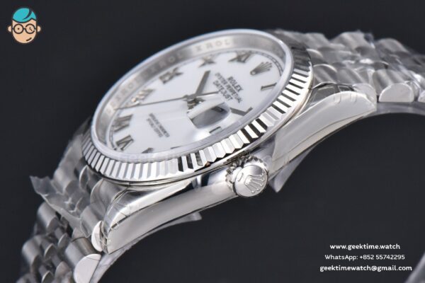 DateJust 36MM 904L VSF White Dial Roma Marker Jubilee VS3235 - Image 13