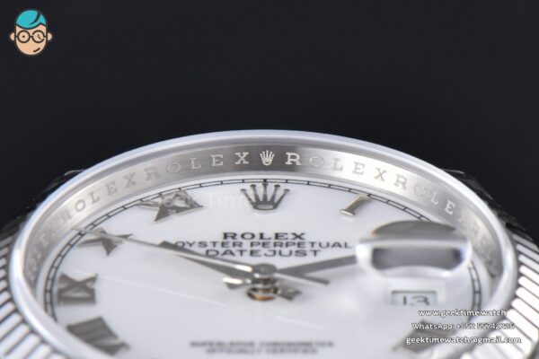 DateJust 36MM 904L VSF White Dial Roma Marker Jubilee VS3235 - Image 14