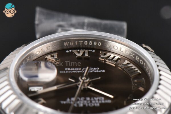 DateJust 28MM Ladies WF Gray Dial Roma Marker Jubilee Bracelet A2236 - Image 26