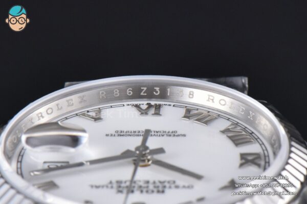 DateJust 36MM 904L VSF White Dial Roma Marker Jubilee VS3235 - Image 15
