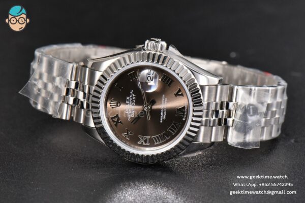DateJust 28MM Ladies WF Gray Dial Roma Marker Jubilee Bracelet A2236 - Image 28