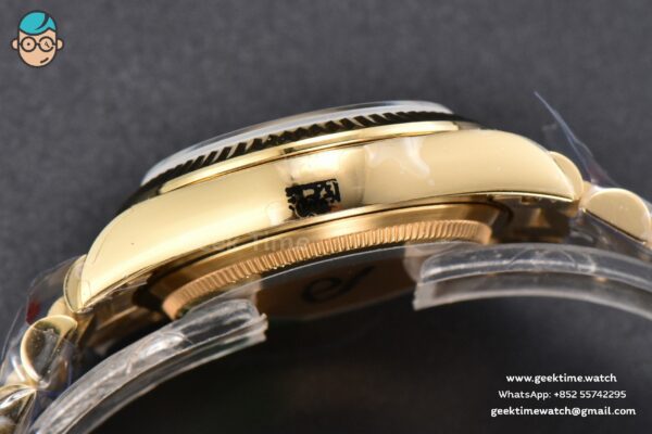 DateJust 31MM 904L YG GMF Fluted Bezel Green Flowers Dial President Bracelet A2824 - Image 17