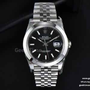 DateJust 41mm 126300 VSF glatte Lünette schwarzes Zifferblatt Jubilee-Armband VS3235