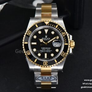 Submariner 116613 LN 40mm YG/SS Clean CF Black Ceramic Black Dial YG/SS Bracelet VR3130