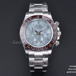 Daytona 116506 904L BTF Brown Ceramic Ice Blue Dial Diamond Marker SS Bracelet A4130