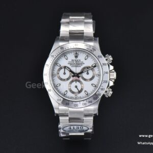 Daytona 116520 40mm Clean CF 904L White Dial 4130