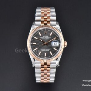 DateJust 36mm 126231 VSF RG/SS graues gemustertes Zifferblatt Jubilee-Armband VS3235