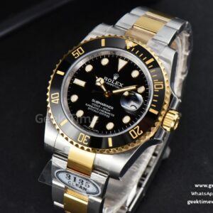 Submariner 116613 LN 40mm YG/SS Clean CF Black Ceramic Black Dial YG/SS Bracelet VR3130
