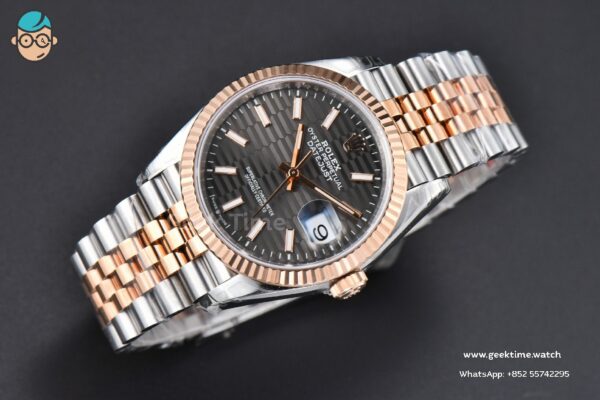 DateJust 36mm 126231 VSF RG/SS Gray Motif Dial Jubilee Bracelet VS3235 - Image 4