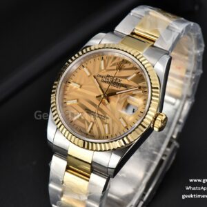 DateJust 36MM RG/SS EWF Silver Plam Dial Oyster Bracelet A3235