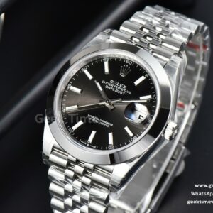 DateJust 41MM 126300 VSF Smooth Bezel Black Dial Jubilee Bracelet VS3235
