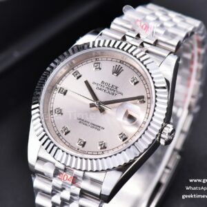 Datejust 41mm SS GMF Silver Dial Diamond Marker Fluted Bezel Jubille Bracelet VR3235