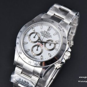 Daytona 116520 40mm Clean CF 904L White Dial 4130