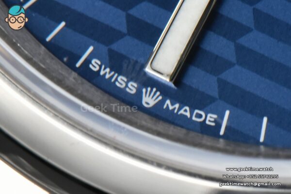 DateJust 36mm BPF Smooth Bezel Blue Motif Dial Jubilee Bracelet A2824 - Image 7