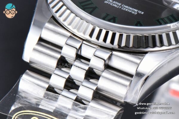 DateJust 36MM 126234 Clean CF Wimbledon Gray Dial Green Marker Jubilee Bracelet VR3235 - Image 10