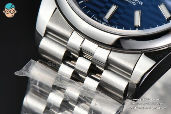 DateJust 36mm BPF Smooth Bezel Blue Motif Dial Jubilee Bracelet A2824 - Image 9