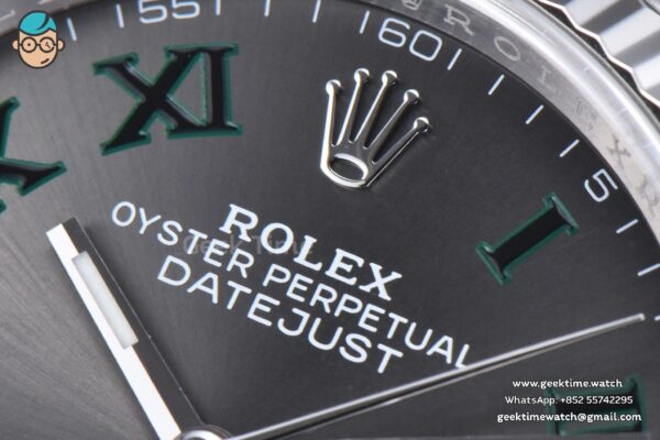 DateJust 36MM 126234 Clean CF Wimbledon Gray Dial Green Marker Jubilee Bracelet VR3235 - Image 11