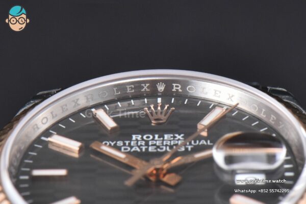 DateJust 36mm 126231 VSF RG/SS Gray Motif Dial Jubilee Bracelet VS3235 - Image 12