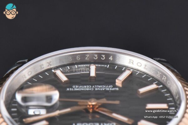 DateJust 36mm 126231 VSF RG/SS Gray Motif Dial Jubilee Bracelet VS3235 - Image 13