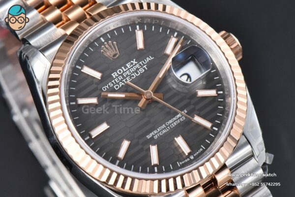 DateJust 36mm 126231 VSF RG/SS Gray Motif Dial Jubilee Bracelet VS3235 - Image 14