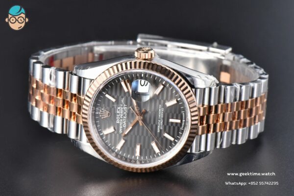 DateJust 36mm 126231 VSF RG/SS Gray Motif Dial Jubilee Bracelet VS3235 - Image 15
