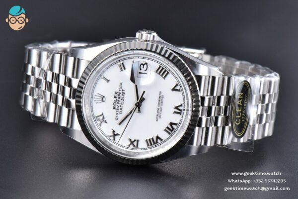 DateJust 36MM 126234 Clean CF white Dial Roma Maker Jubilee Bracelet VR3235 - Image 15