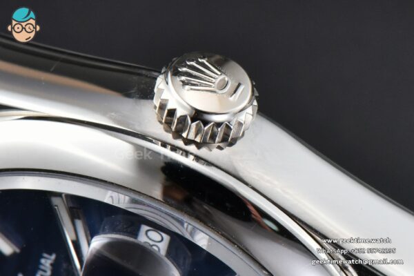 DateJust 36mm BPF Smooth Bezel Blue Motif Dial Jubilee Bracelet A2824 - Image 16